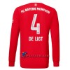 Virallinen Fanipaita Pitkähihainen FC Bayern München De Ligt 4 Kotipelipaita 2022-23 - Miesten